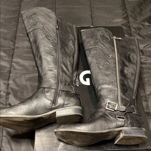 G by Guess Black Over the Knee Boots